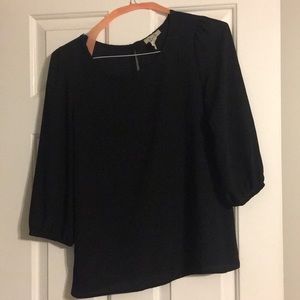 April sheer black blouse size L
